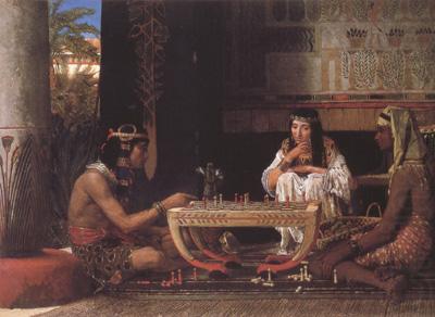 Alma-Tadema, Sir Lawrence Egyptian Chess Players (mk23) china oil painting image